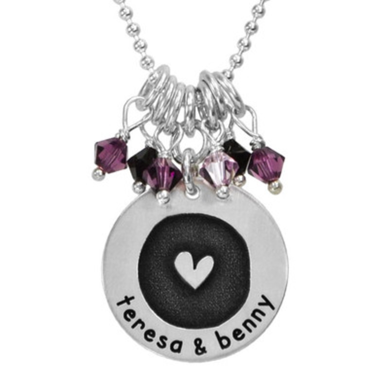 Etched Heart Forever Love Necklace