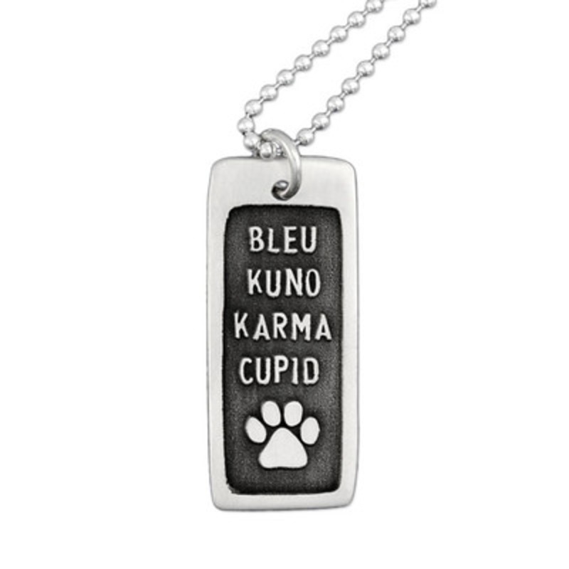 Etched Paw Family Necklace