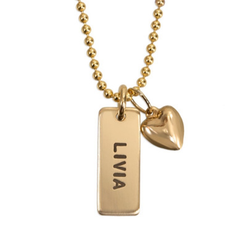 Gold Dainty Rectangle Necklace