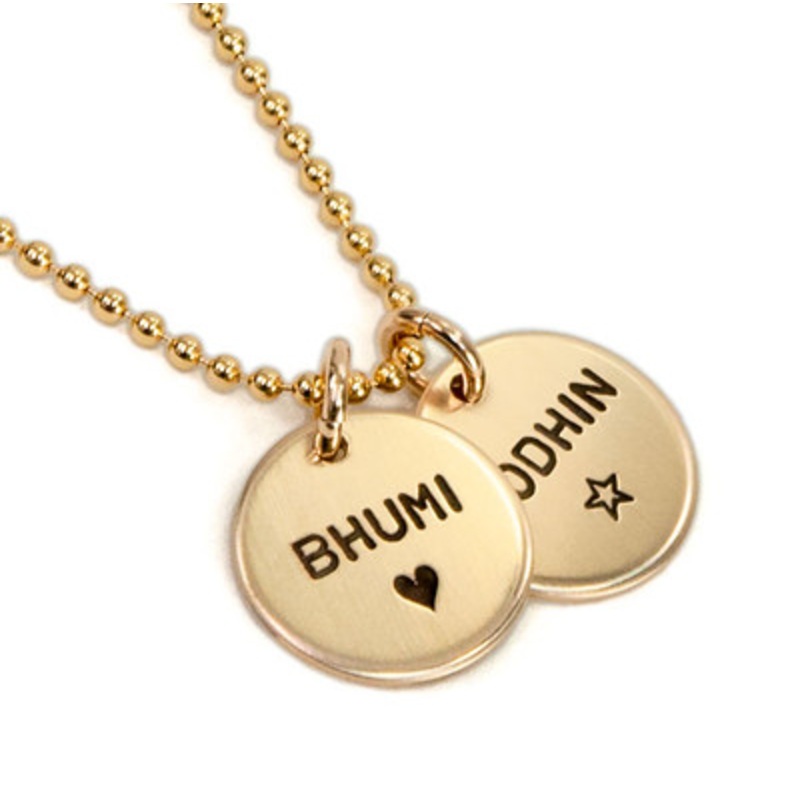 Gold Name Discs Necklace