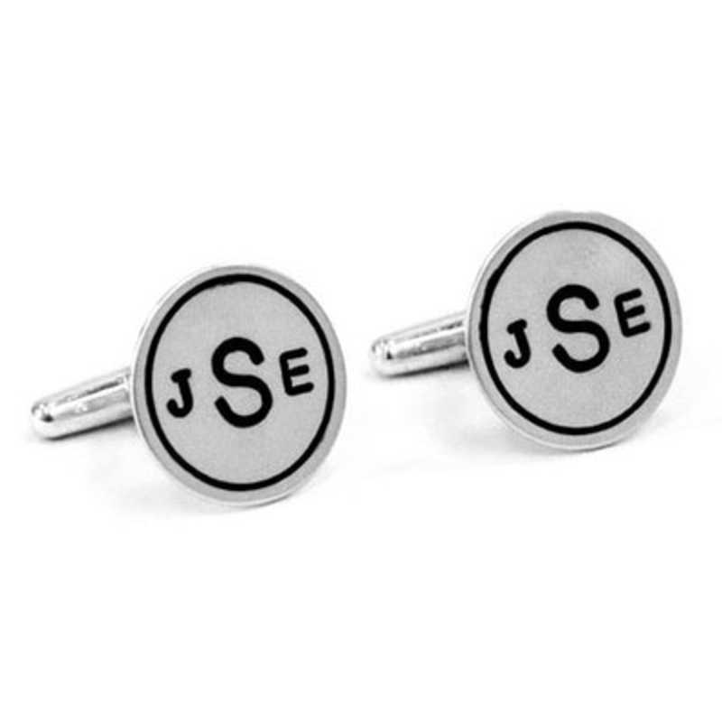 Hand Stamped Cuff Links Monogram or Names