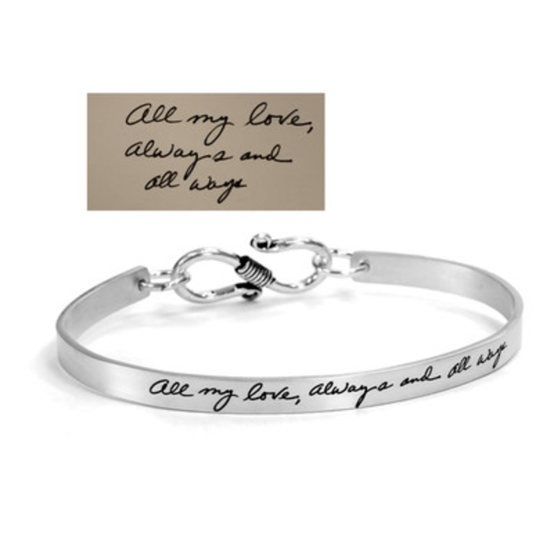 Handwriting Cuff Bracelet with Clasp