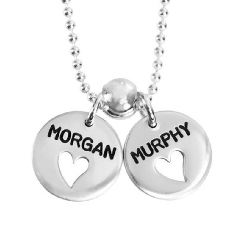 Heart Cut-Out Disc Necklace