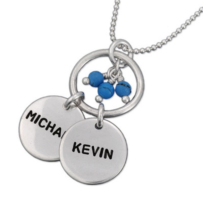 Hollow Circle Name Necklace