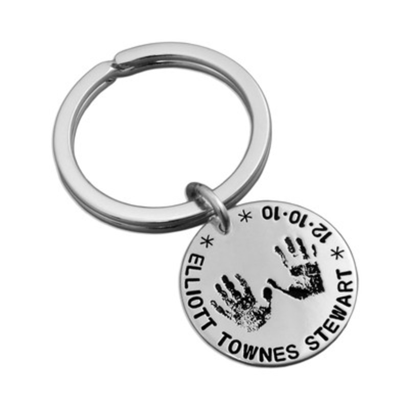 Large Round Prints Key Ring