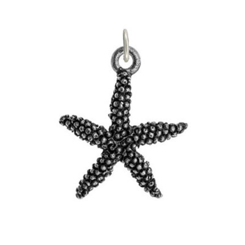 Large Starfish Charm in Pewter