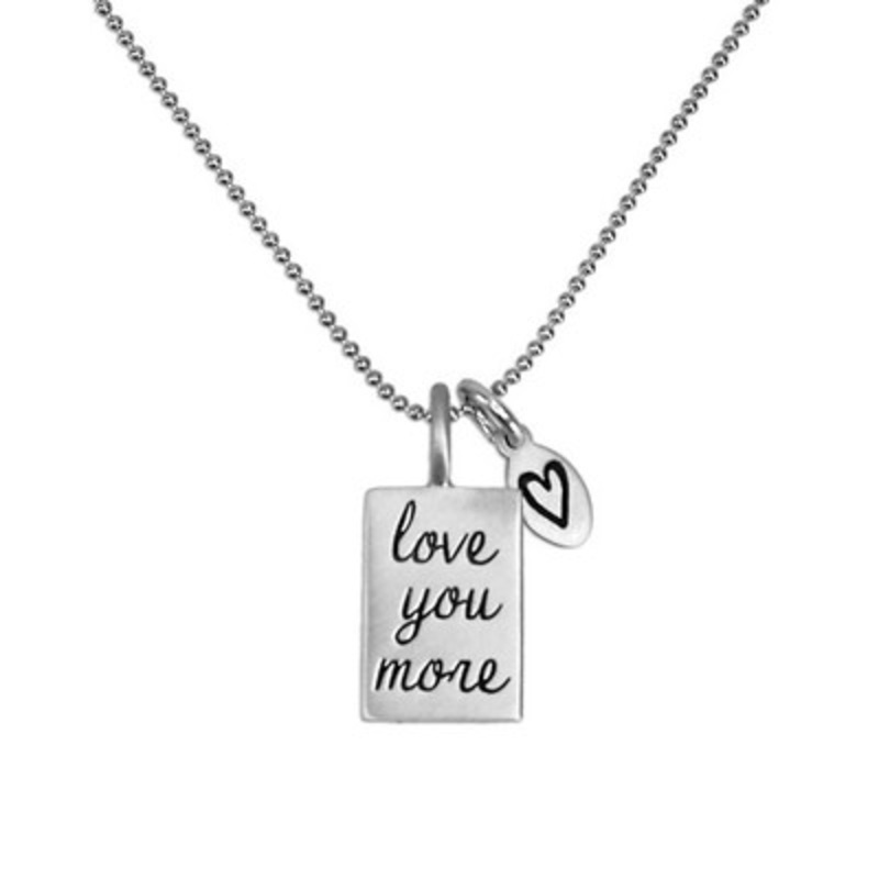 Love You More Rectangle Necklace