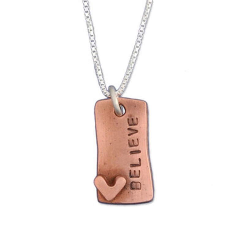 Loved Copper Rectangle Necklace