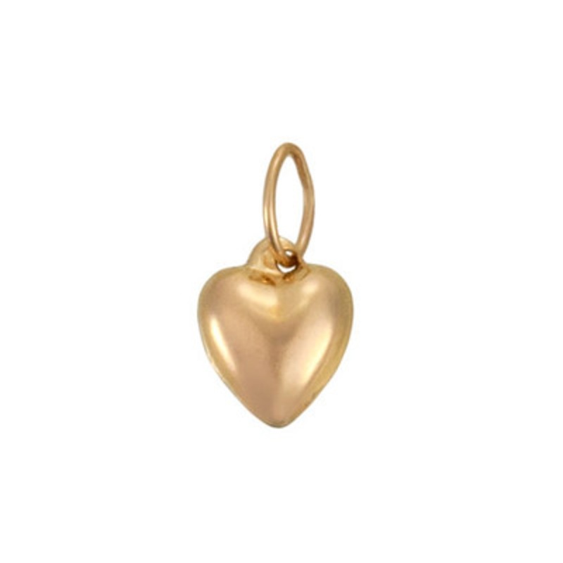 Puffed Heart Gold-Filled Charm
