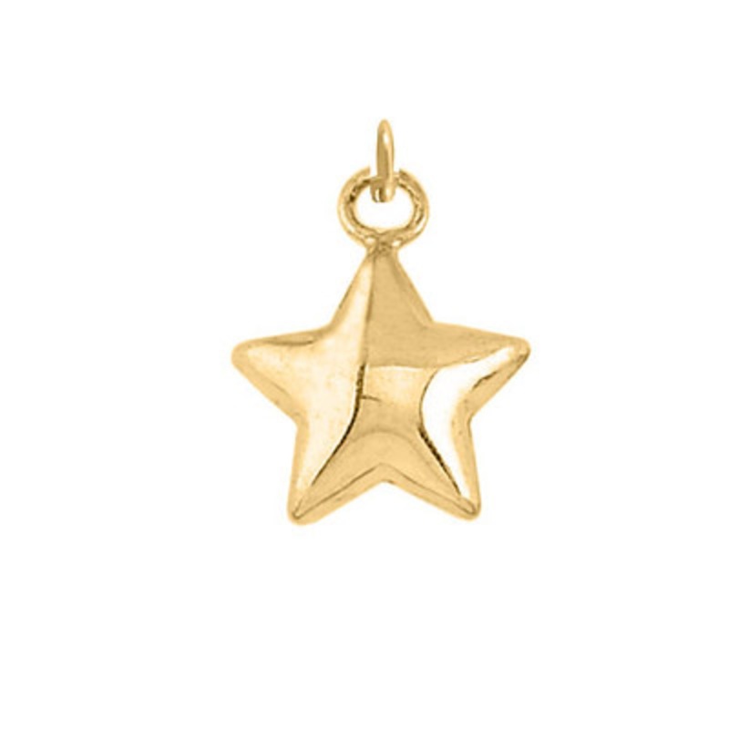 Puffed Star Gold-Filled Bead