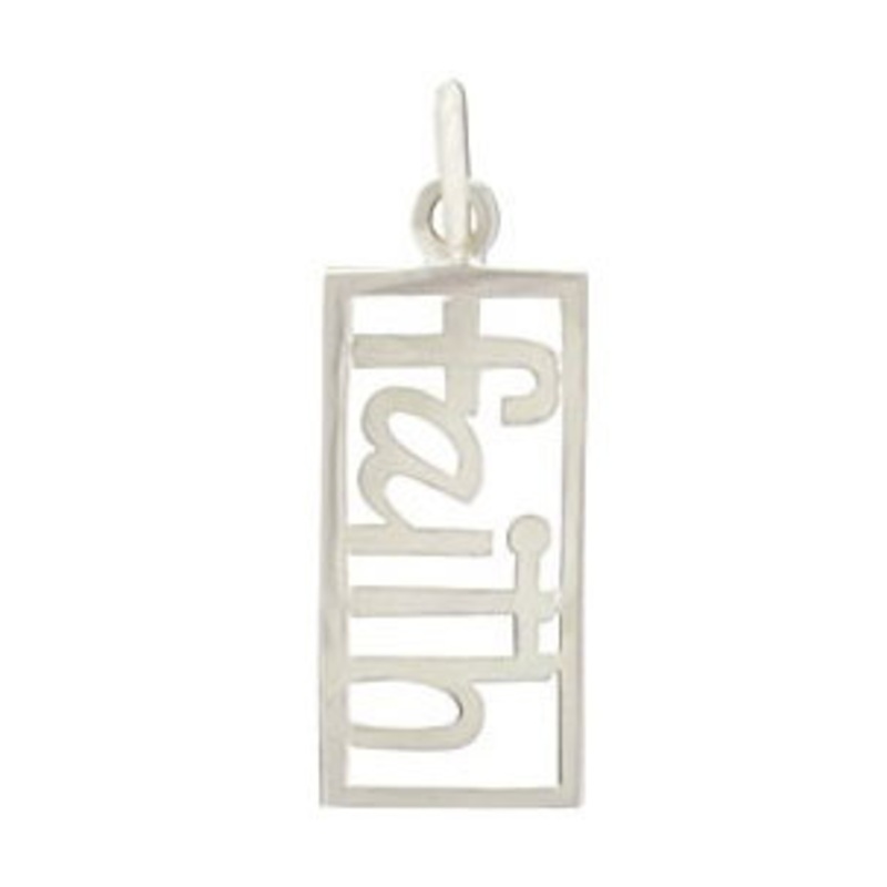 Rectangle Faith Charm
