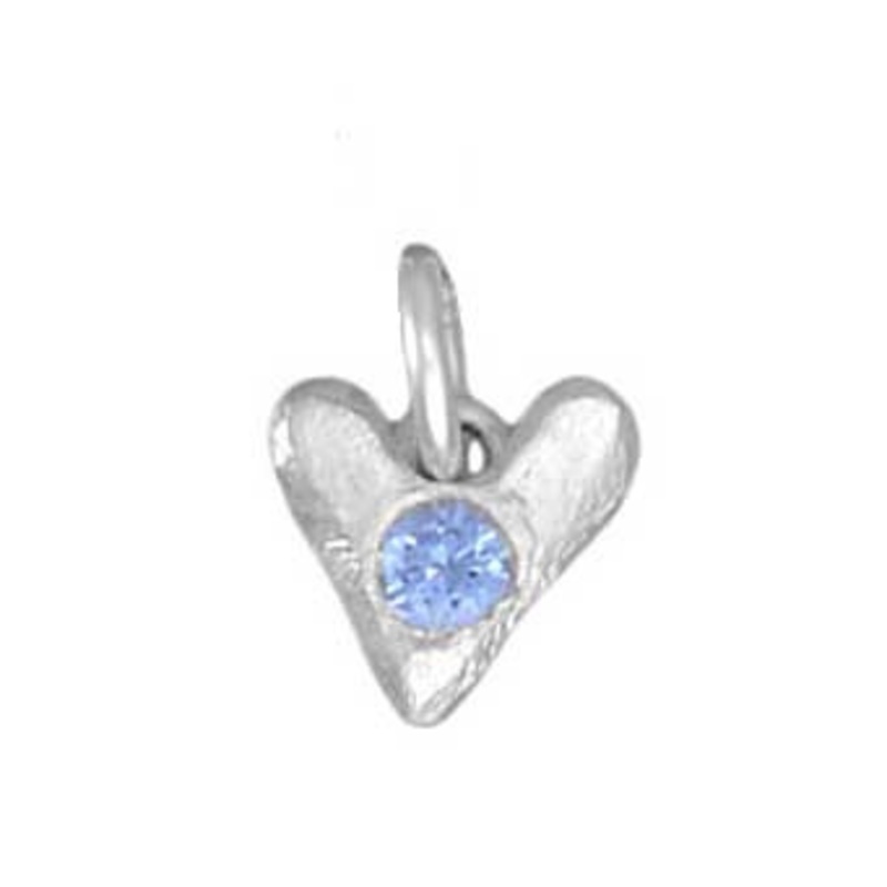 Sculpted Hearts Birthstone Charms (ALL MONTHS)
