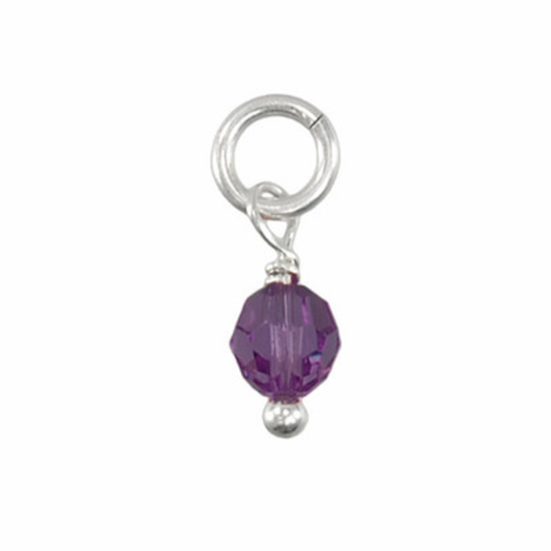 Swarovski Crystal Round Birthstone – February