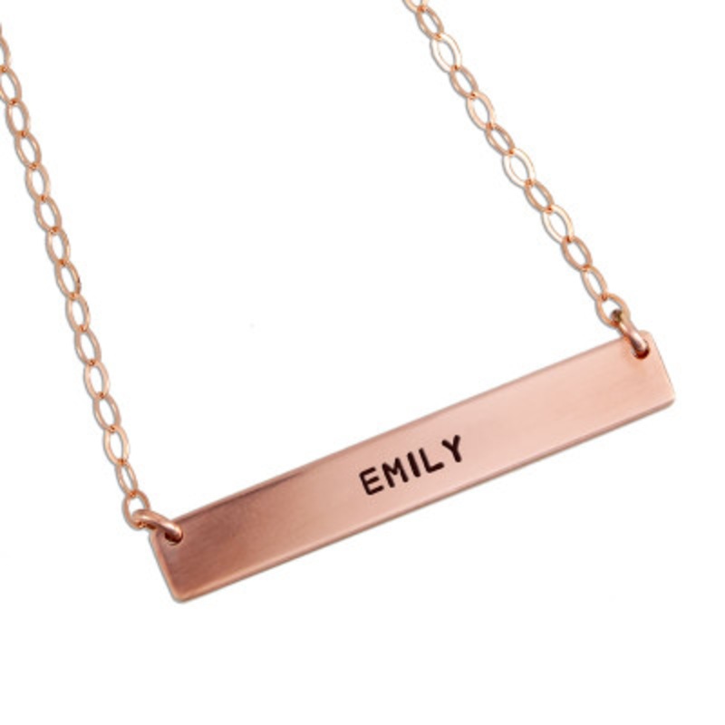 The Rose Gold Bar Necklace