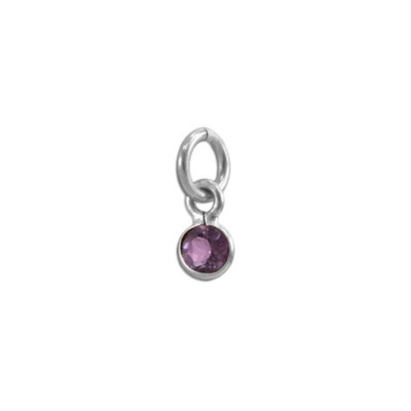 Tiny Round Sterling Wrapped Stone