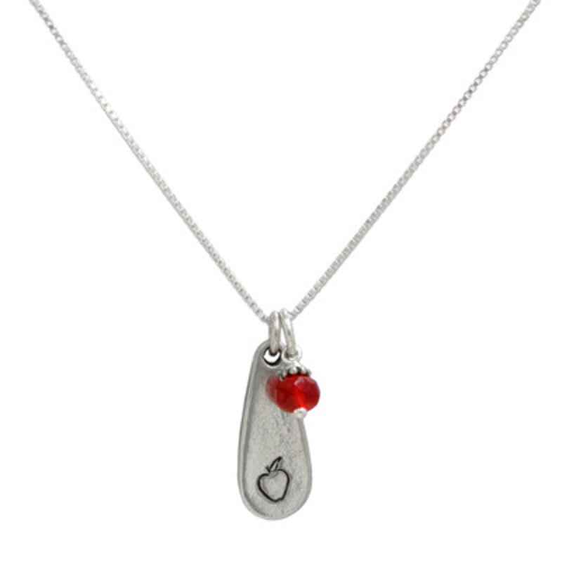Apple for Teacher Necklace