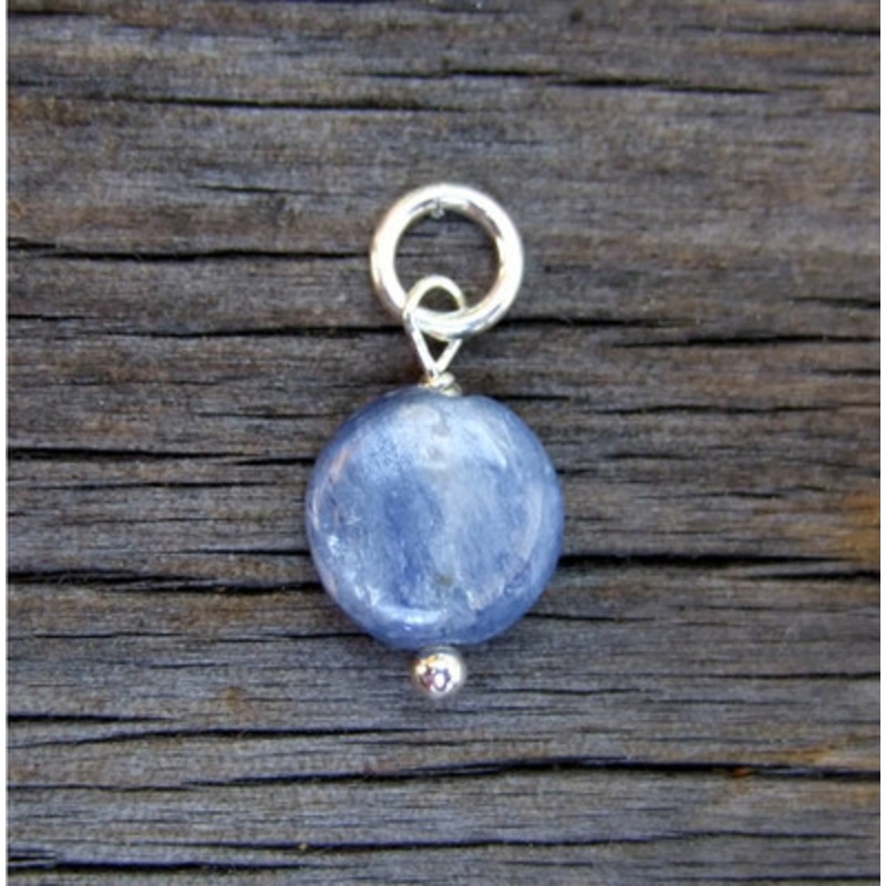 Blue Kyanite Coin Bead (Sept)