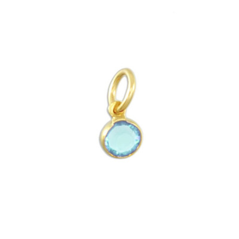 Classic Swarovski Birthstone in Gold- March