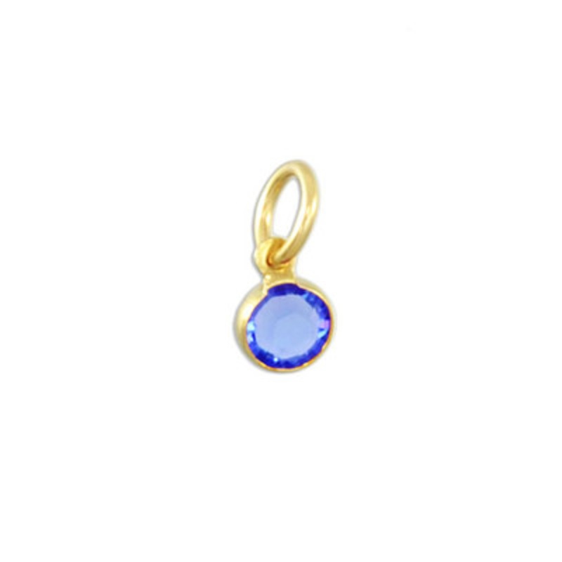 Classic Swarovski Birthstone in Gold- September
