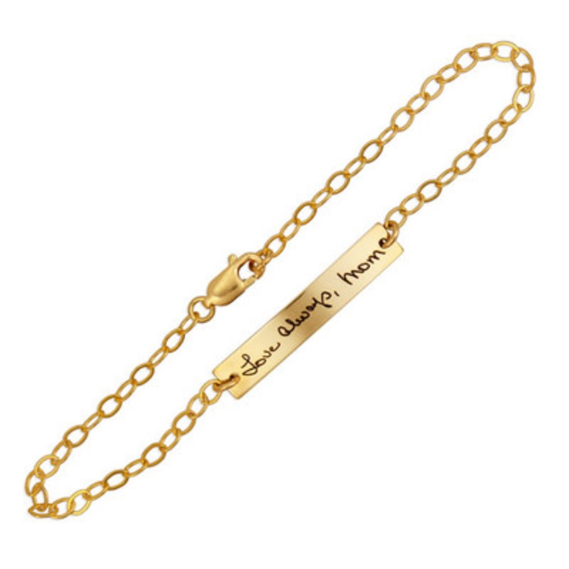 Handwriting Mini-Bar Bracelet Gold