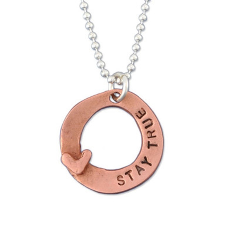 Loved Copper Circle Necklace