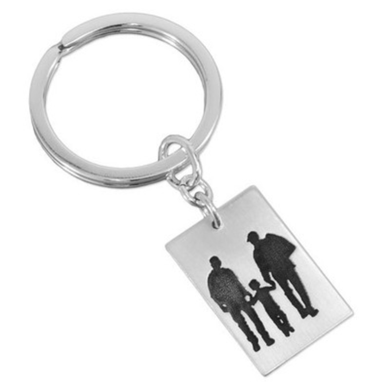 My Silhouettes Rectangle Key Ring