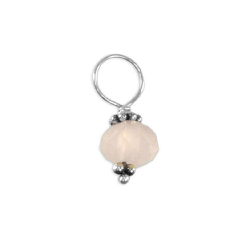 Opaque Pink Crystal Saucer Stone for June