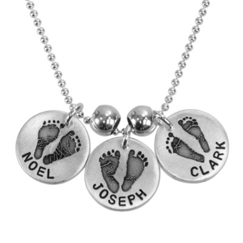Round Prints Charm Necklace