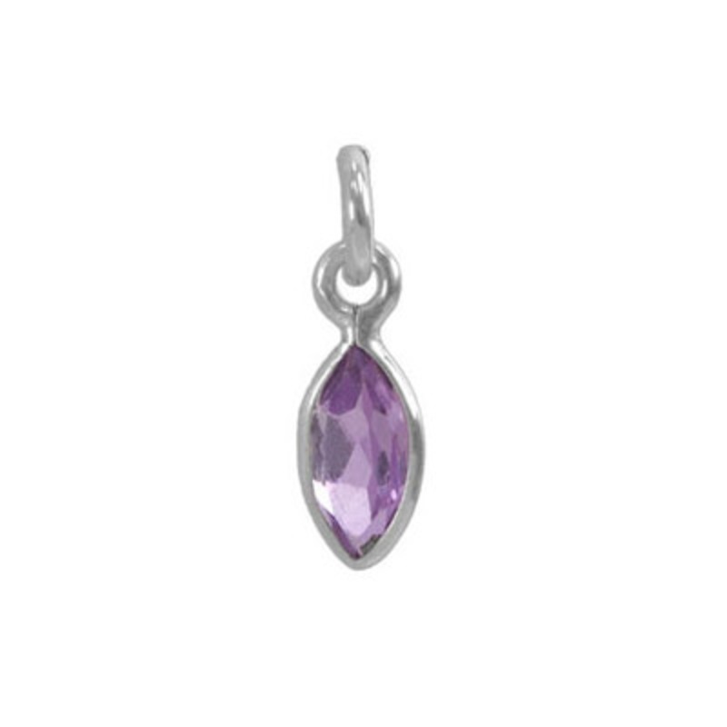 Sterling Wrapped Marquis Stone