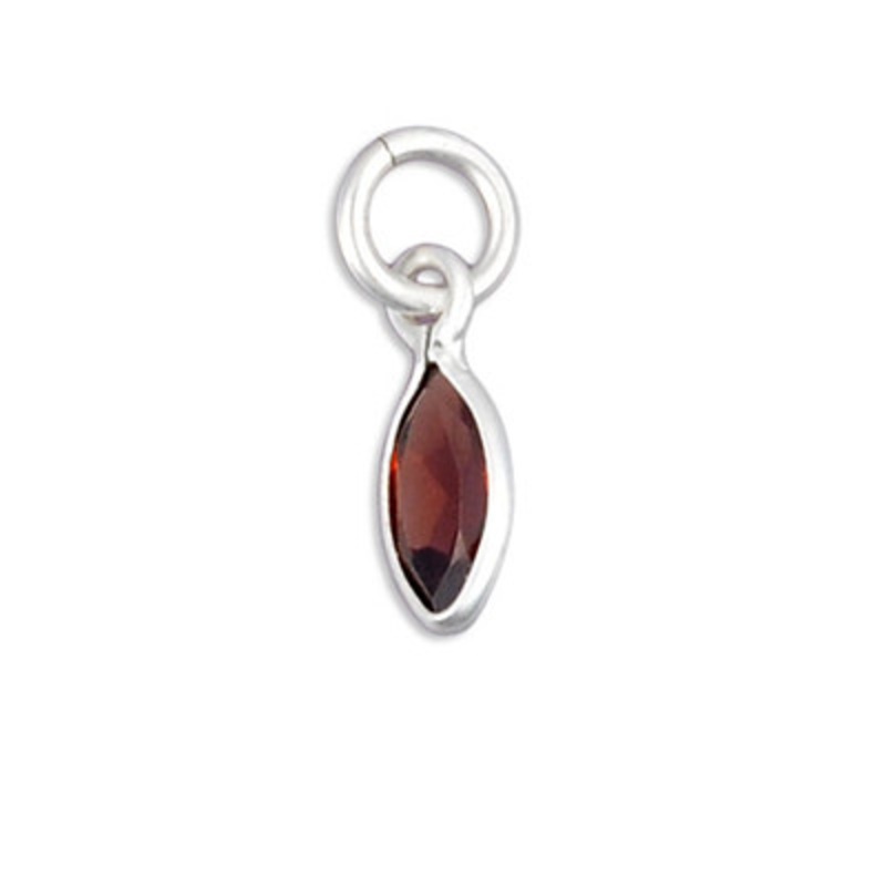 Sterling Wrapped Marquis Stone – January