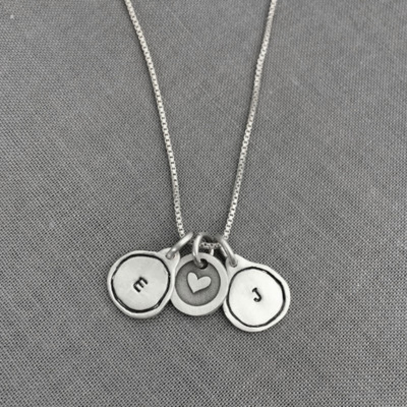 Tiny Framed Initial Necklace