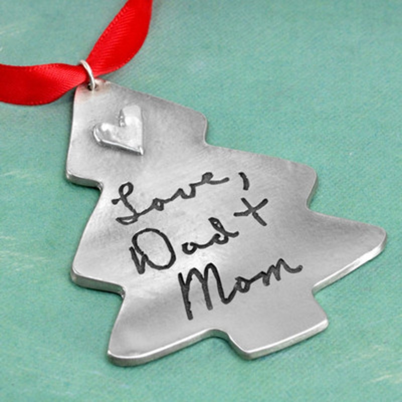 Christmas Tree Handwriting Ornament