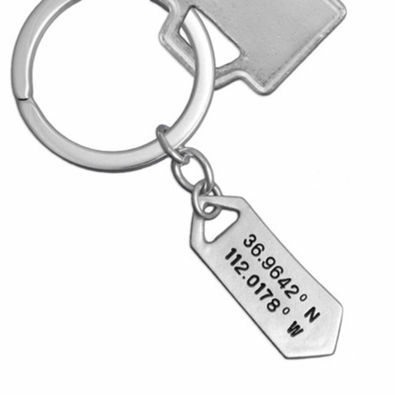 Coordinates Key Chain