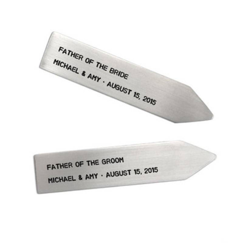 Groom’s Personalized Collar Stays
