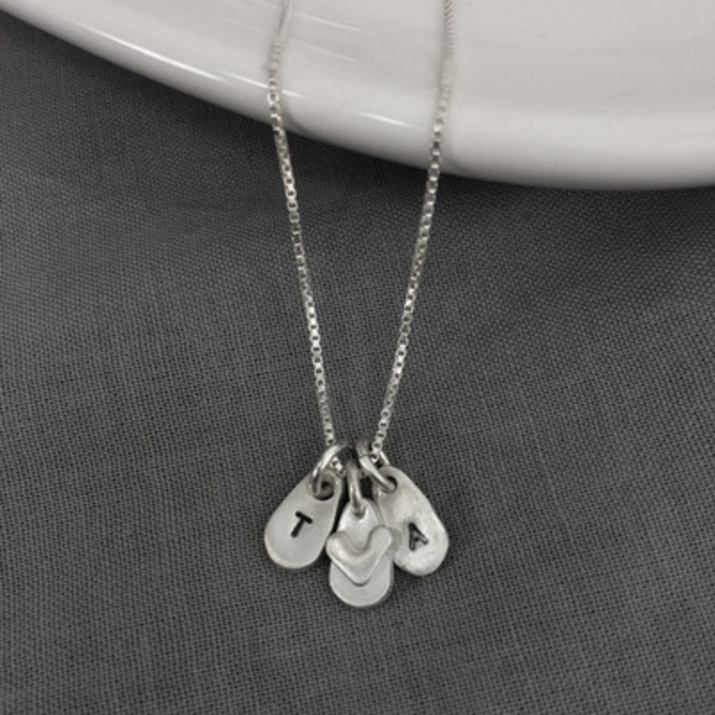 Loved Tiny Initials Necklace