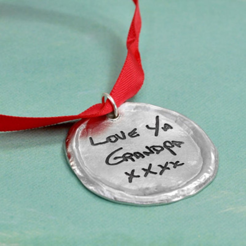 Round Ornament with Your Handwriting