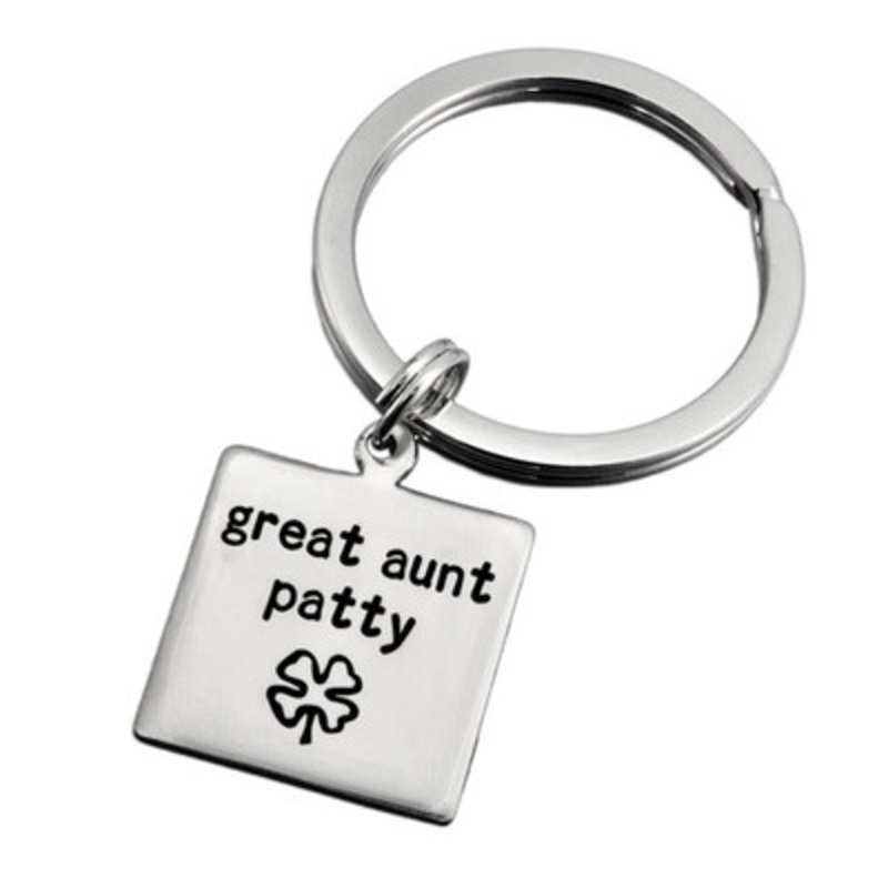 Square Life Aunt Key Ring