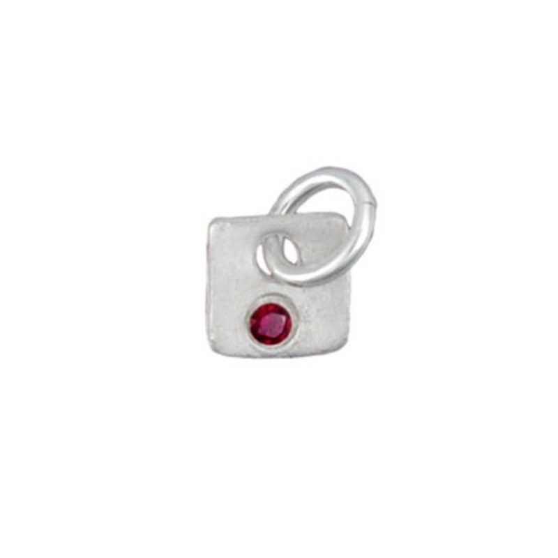 Tiny Squares Birthstone Charms – January