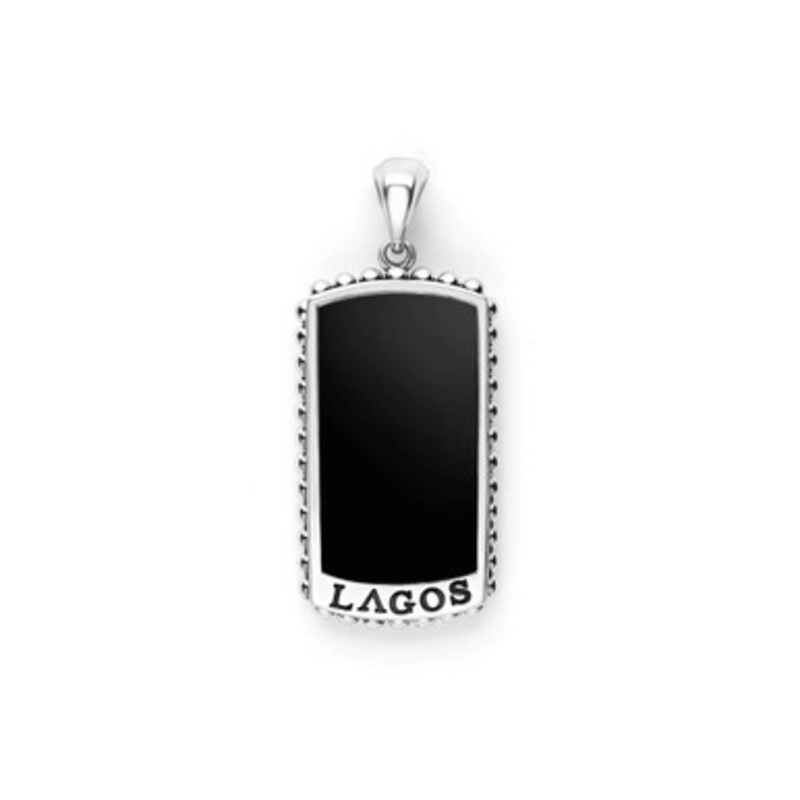 Anthem Black Agate Tag Amulet [JCHRM0295]
