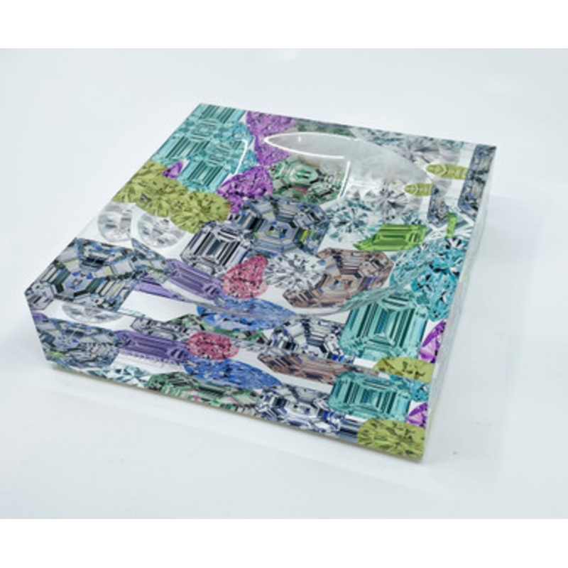 Rocks On White Acrylic Candy Tray [GGTRY0012]