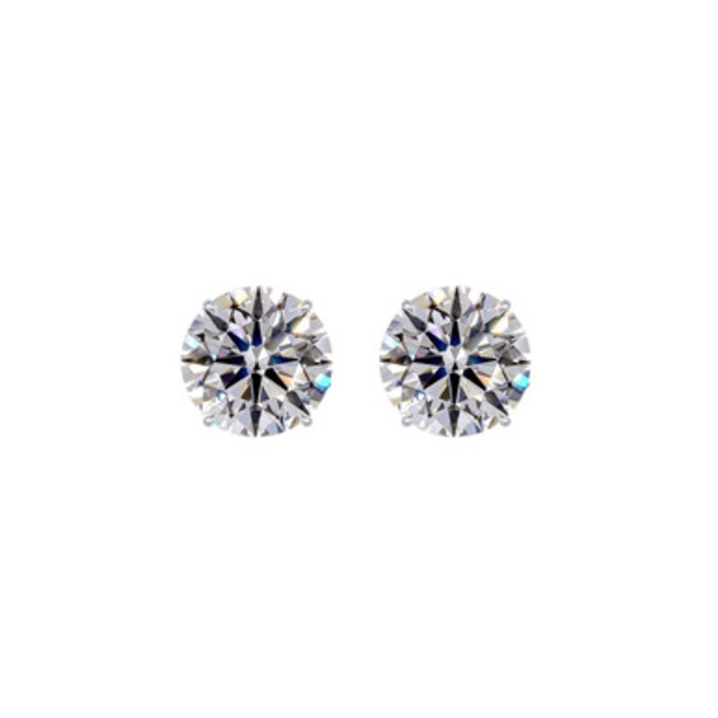 Solitaire Diamond Earrings, .49 [JESSD0300]