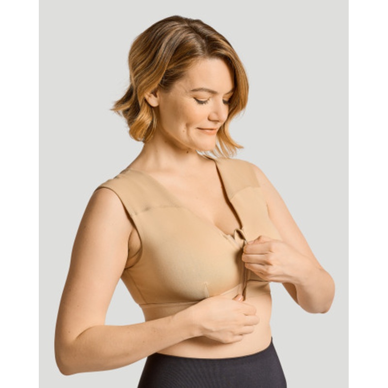 Zip Up Shoulder Support Bra