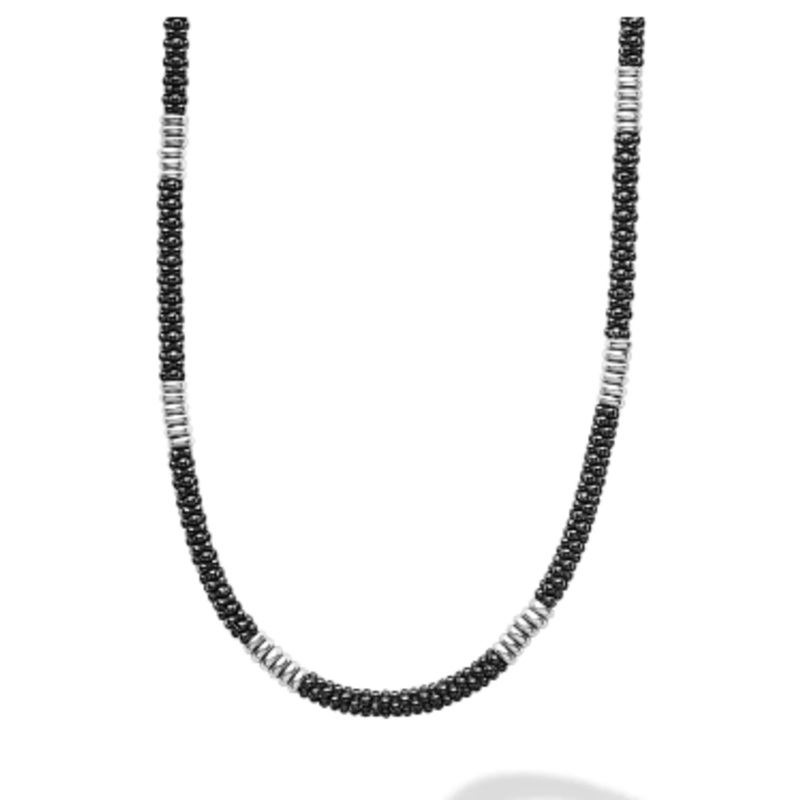 Black Caviar Beaded Necklace [JNOTH0680]