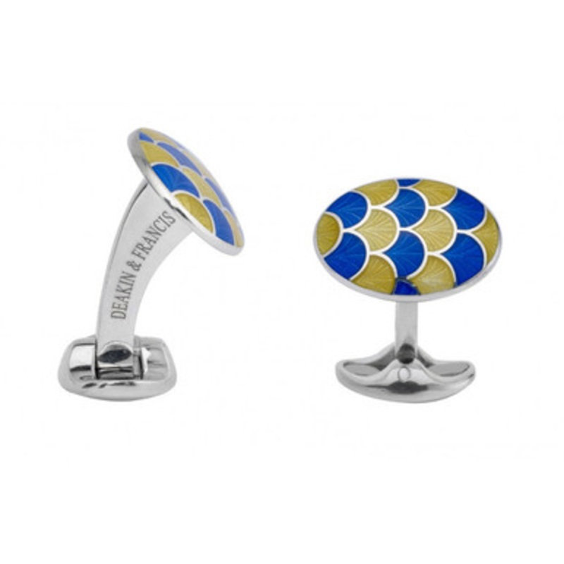 Blue and Yellow Enamel Cuff [2YGCL0269]
