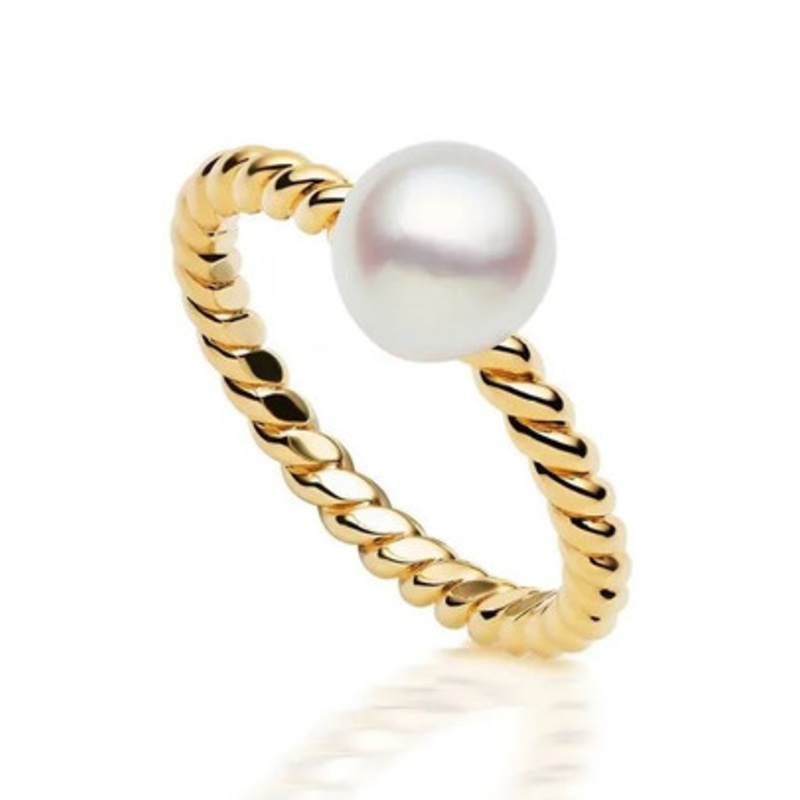 Rope Ring with South Sea Keshi Pearl [JROTH0654]