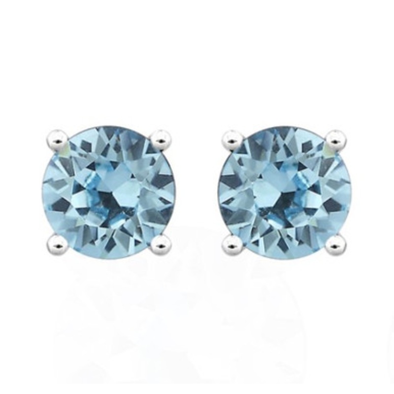 Blue Topaz Stud Earrings [JESTD0319]
