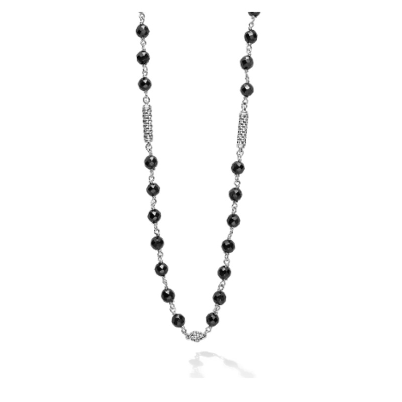 Caviar Icon Black Ceramic Beaded Necklace [JNOTH0599]
