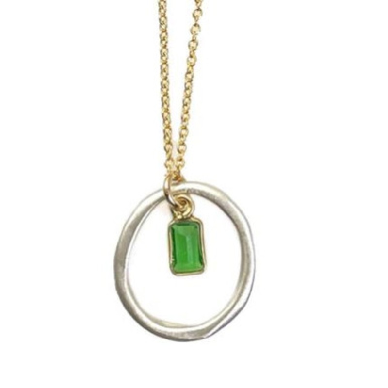 Circle Drop Hydro Quartz Pendant [JNOTH0212]