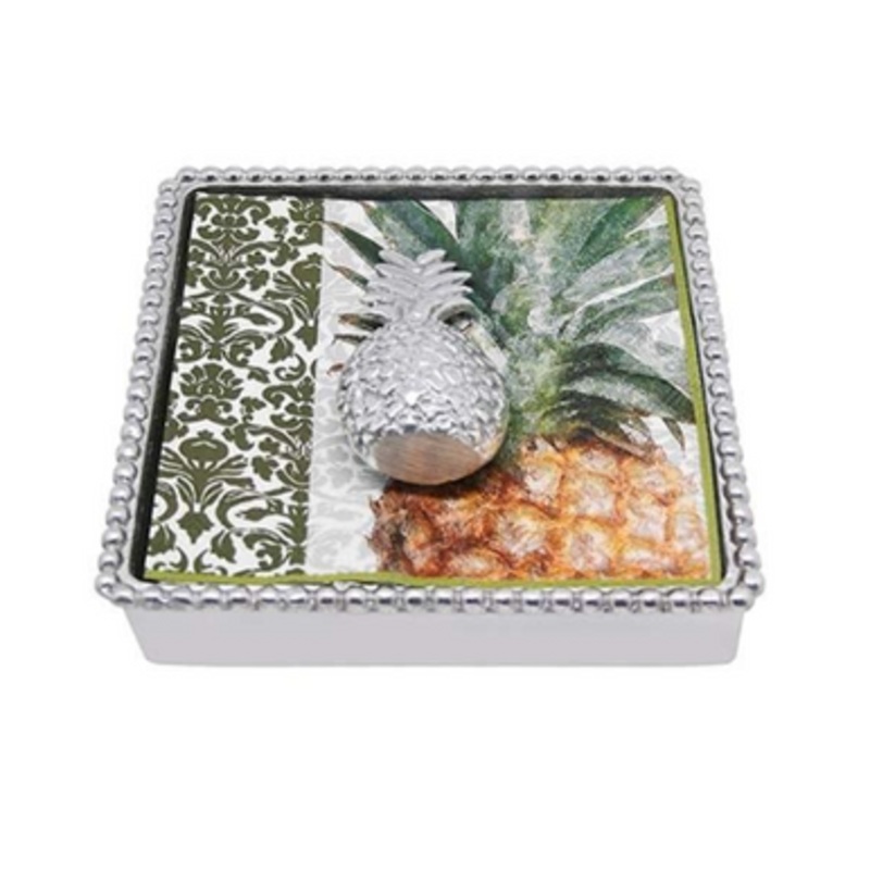 Pineapple Beaded Napkin Box [5MISC1433]