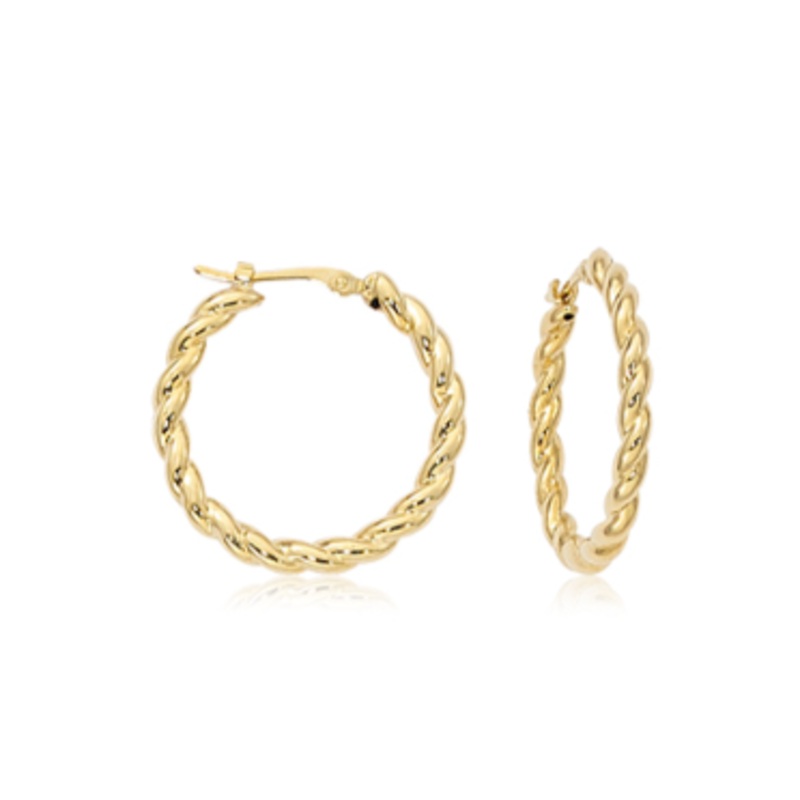 Twisted Hoop Earrings [JEHOP0305]